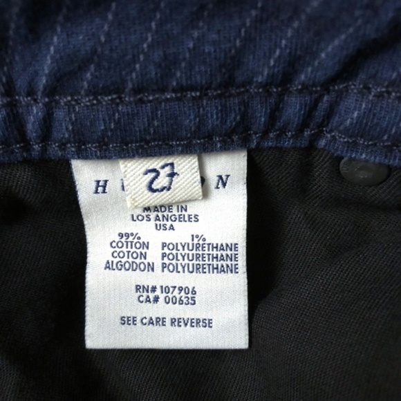 Hudson Flare Jeans Pinstripe Size 27 back flap - Picture 6 of 7